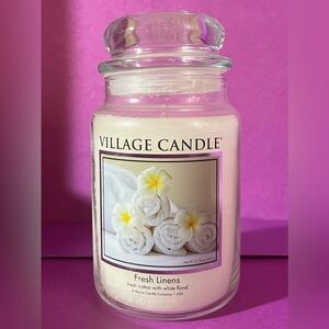 Village Candle Fresh Linens Scented Candle🕯️🕯️🕯️ (brand new)